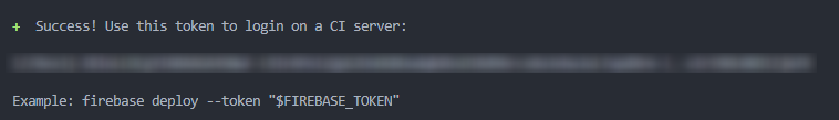 firebase login:ci